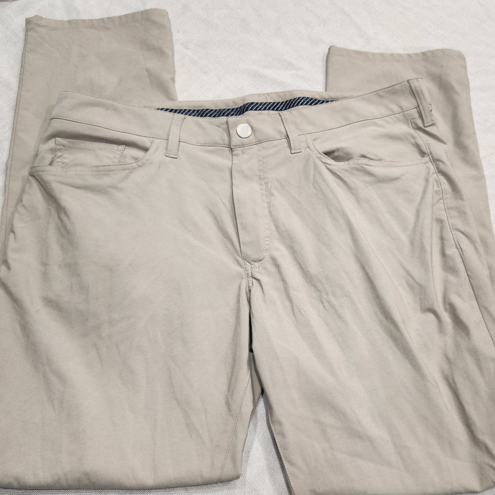 Bonobos Golf Taupe Slim Fit Pants Sz 36x32 - Picture 3 of 7